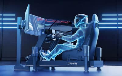 GDC 2026: MOZA esittelee HMA150-toimilaitteet ja tekoälyvalmentajan, joka on vuorovaikutuksessa Direct Drive -perusyksikön kanssa.